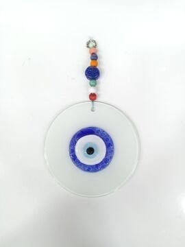 Renkli Cam Nazar Boncuğu 12 cm